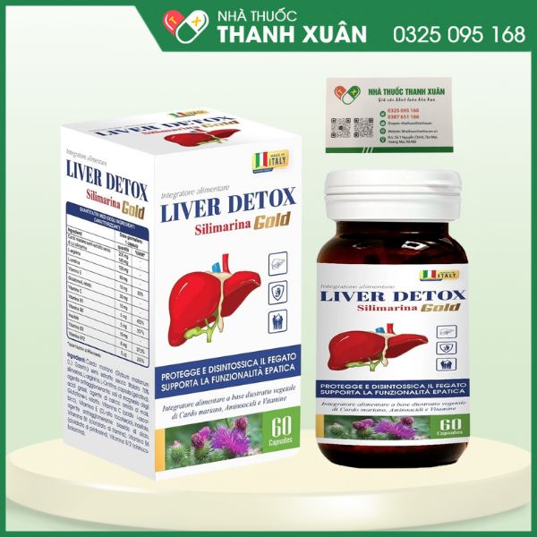 LIVER DETOX Silimarina Gold - Giúp bổ sung Silymarin và một số vitamin tốt cho cơ thể